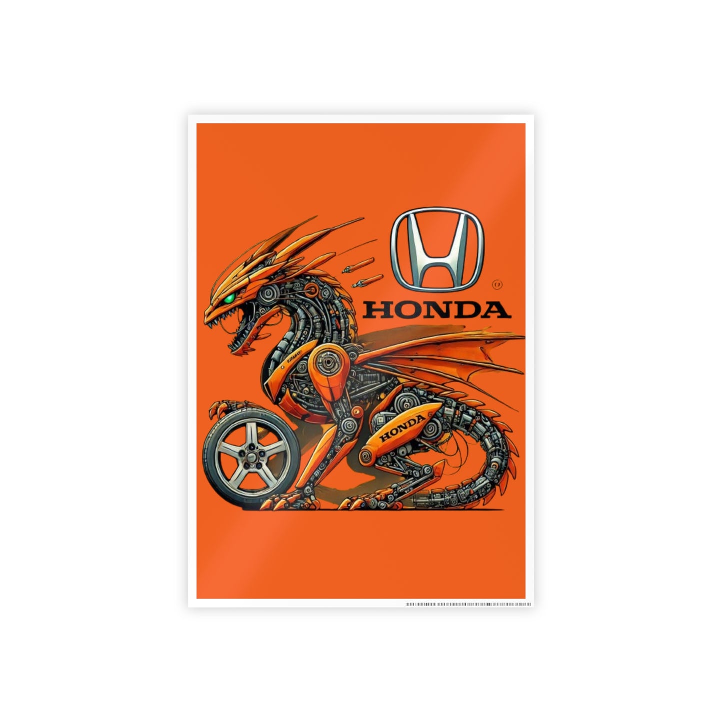 Honda Dragon Poster — Gloss Automotive Wall Art