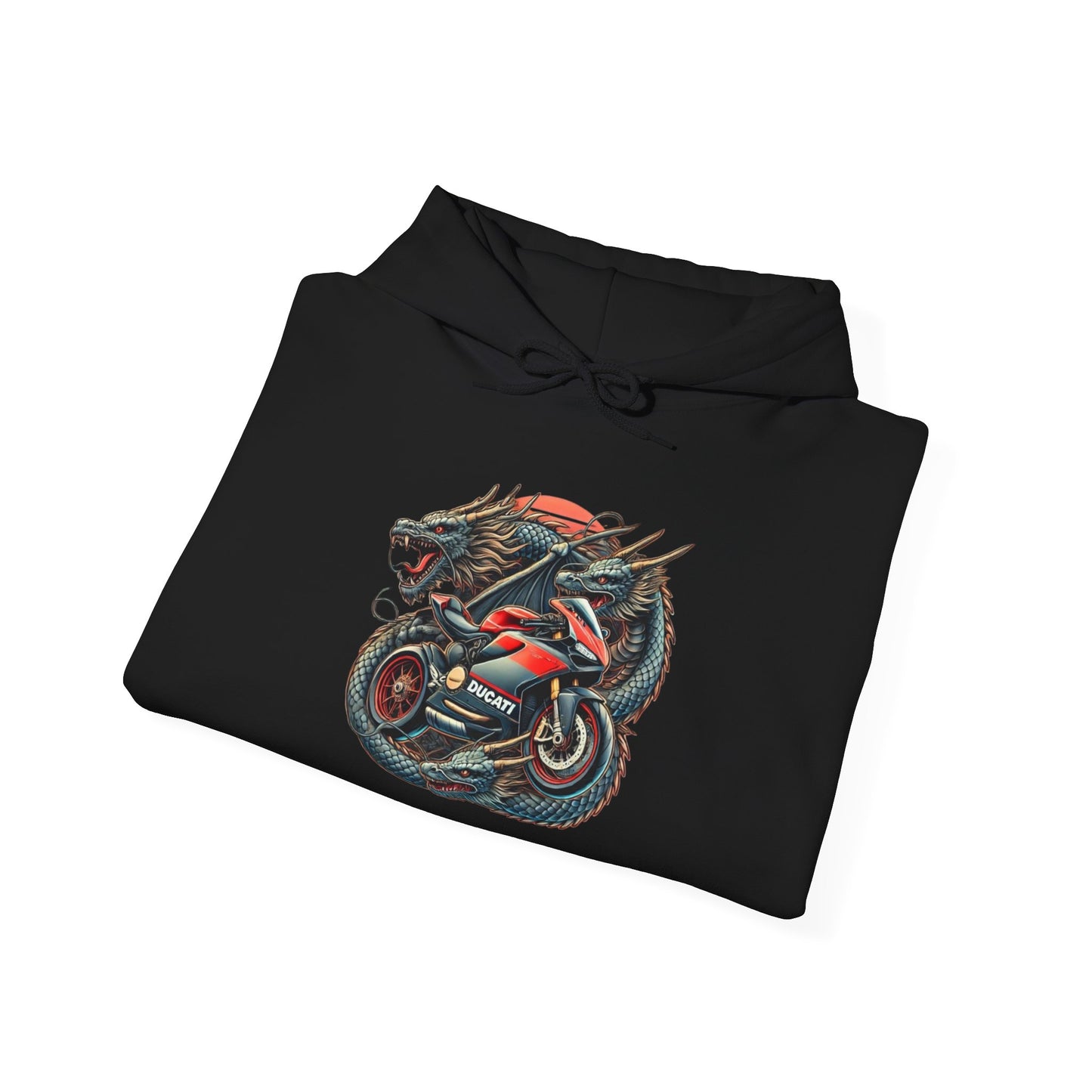 Ducati vs. Dragons – Panigale V4 Inspired Outlaw Biker Hoodie