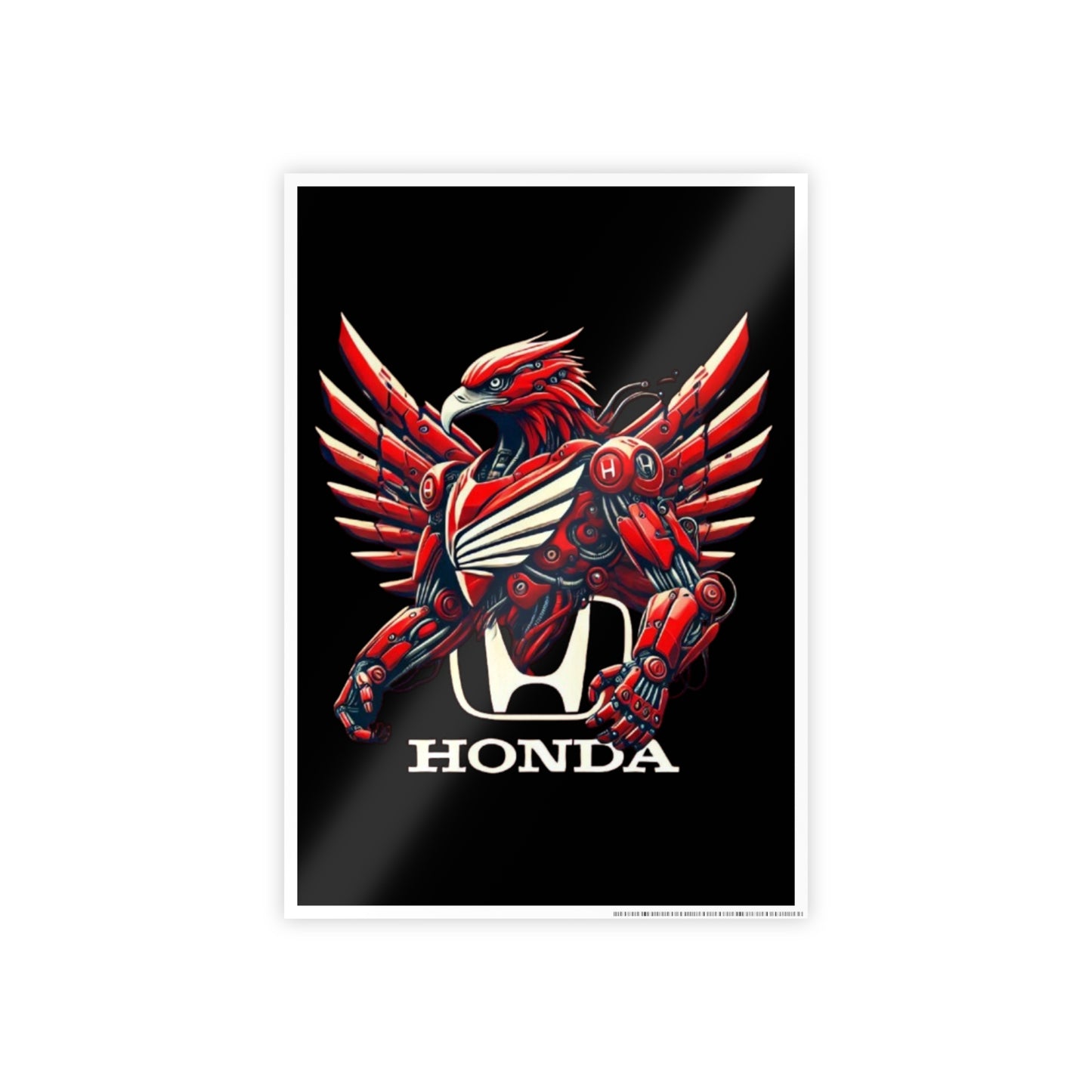 Honda Red Mecha Eagle Gloss Poster