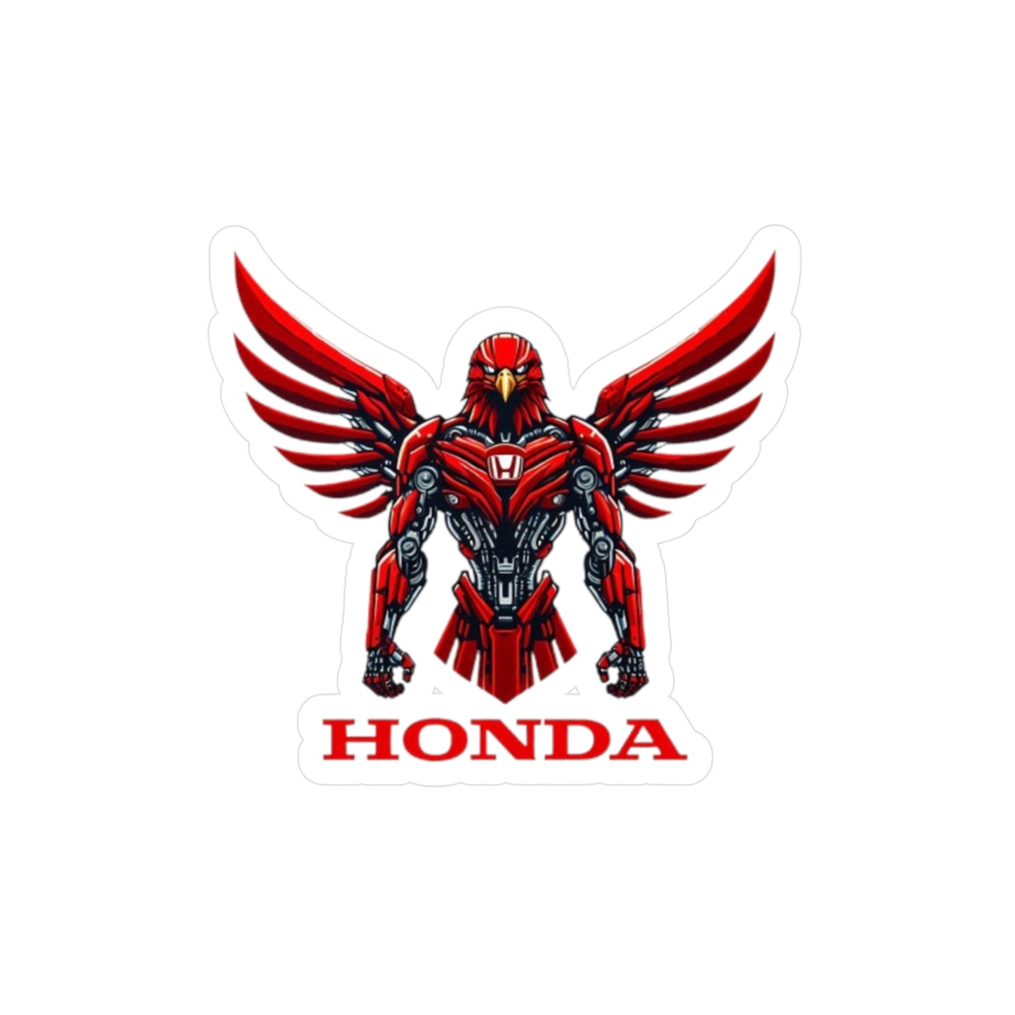 Honda Red Phoenix Vinyl Sticker — Kiss-Cut Decal