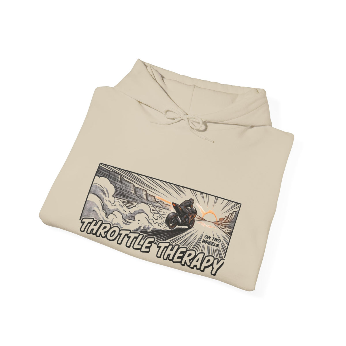 Throttle Therapy Premium Moto Hoodie – Motorcycle Rider Graphic