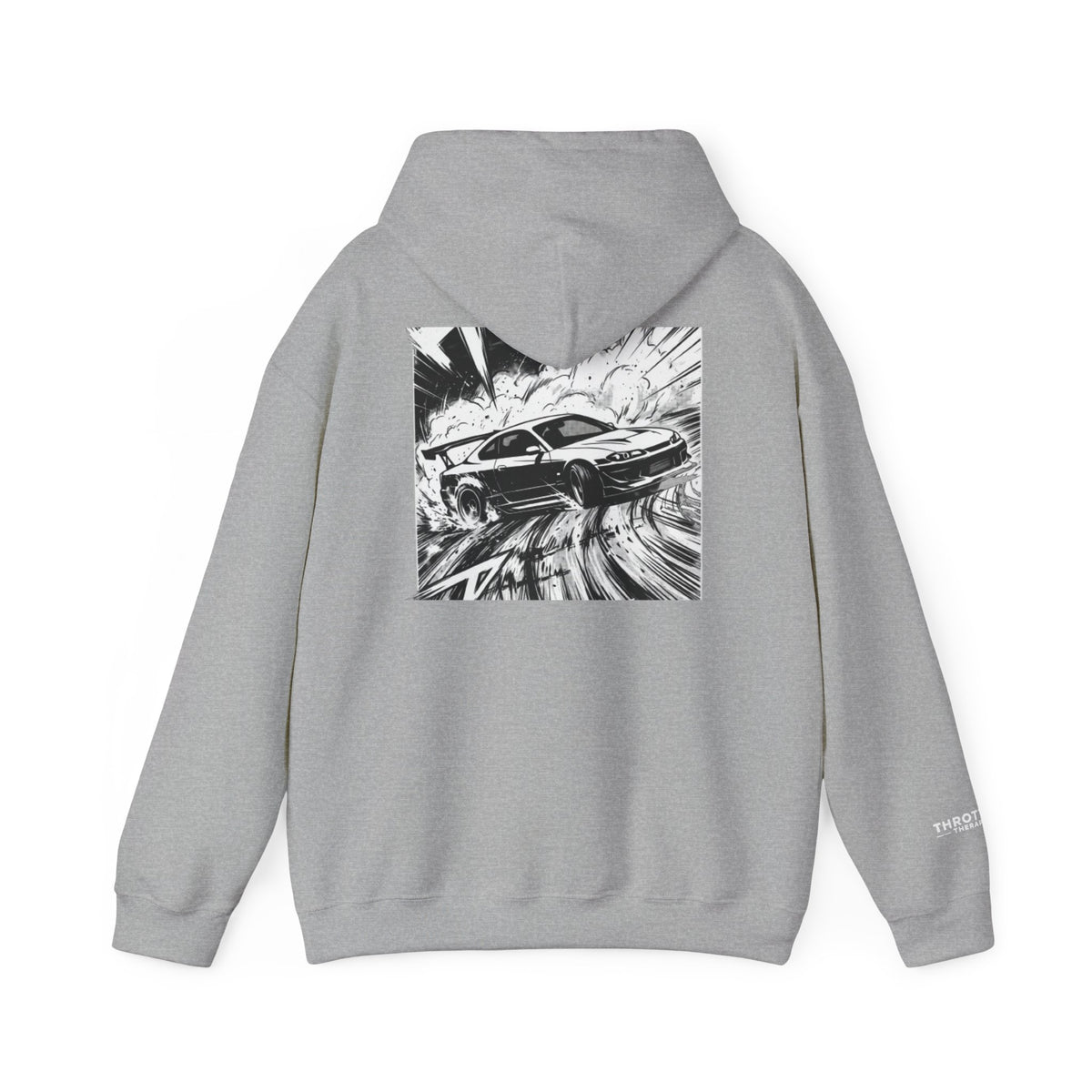 The Apex Heavyweight Hoodie — Retro Manga Car Drift Design