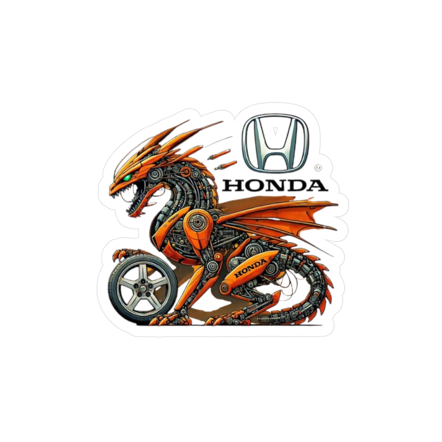 Honda Dragon Motorcycle Vinyl Sticker — Kiss-Cut Decal