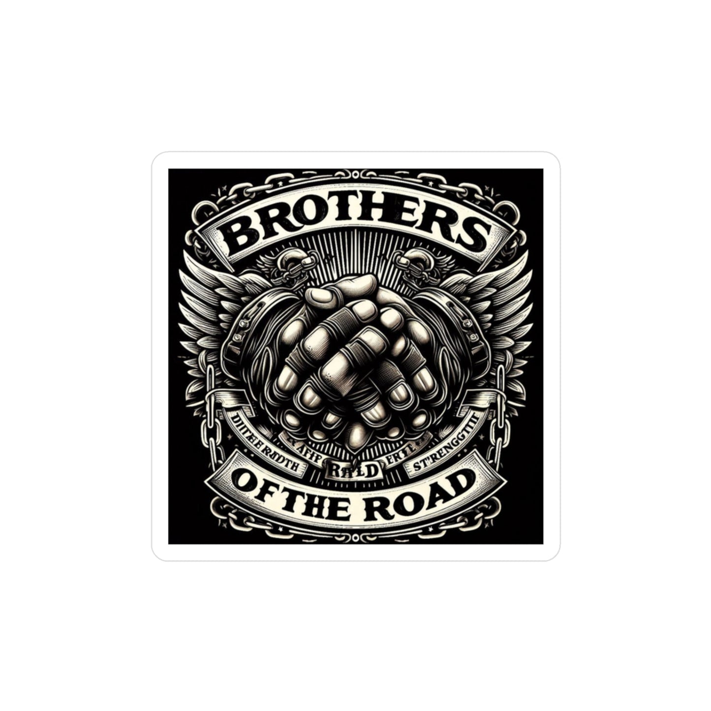 Brothers of the Road Vinyl Sticker — Motorcycle Brotherhood Kiss-Cut Decal