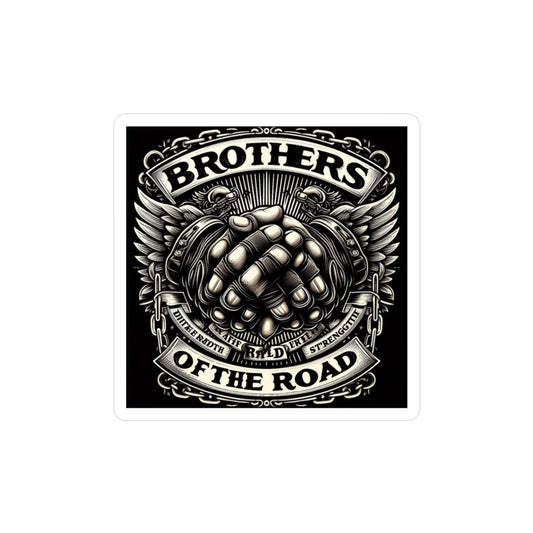Brothers of the Road Vinyl Sticker — Motorcycle Brotherhood Kiss-Cut Decal