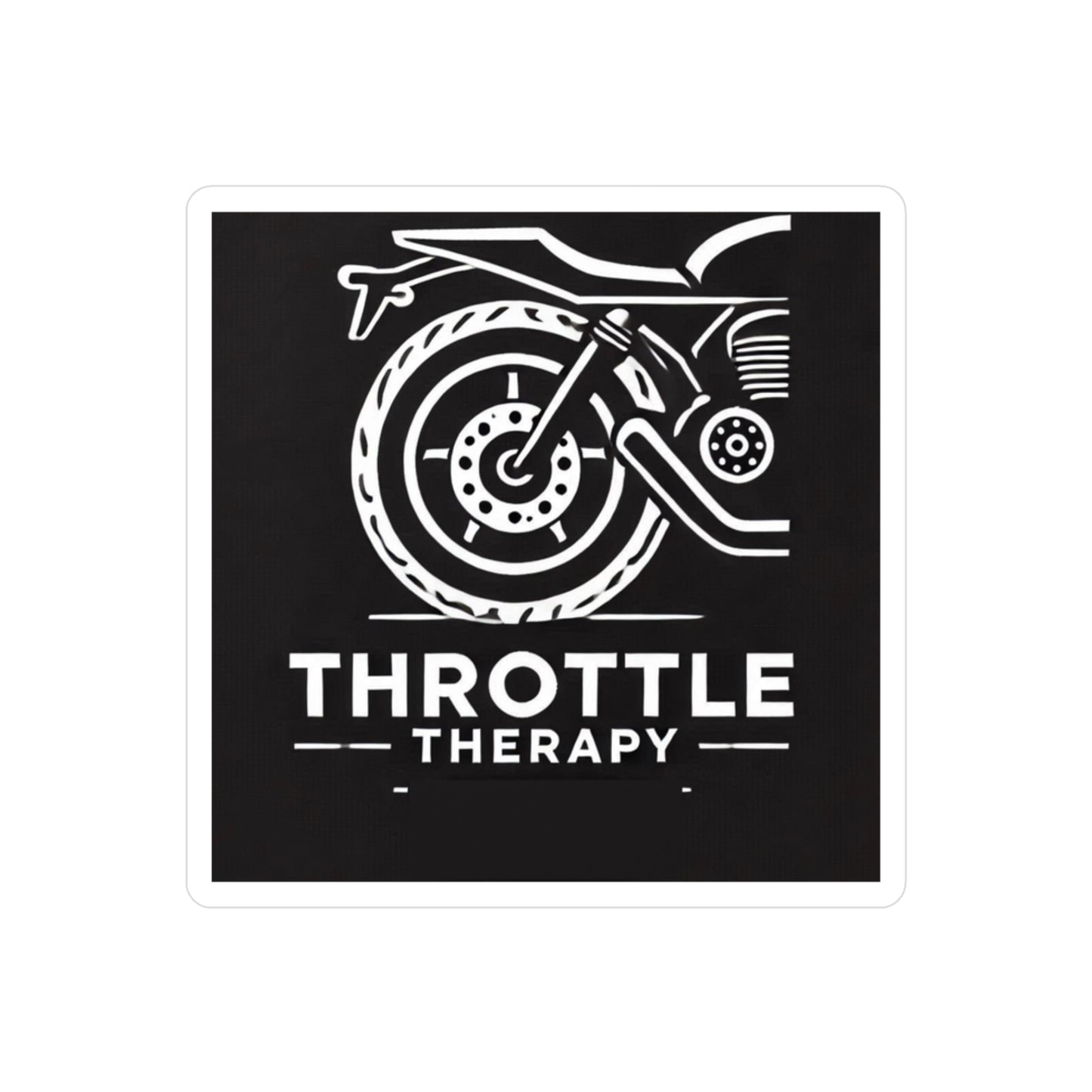 Throttle Therapy Vinyl Decal — Motorcycle Kiss-Cut Sticker