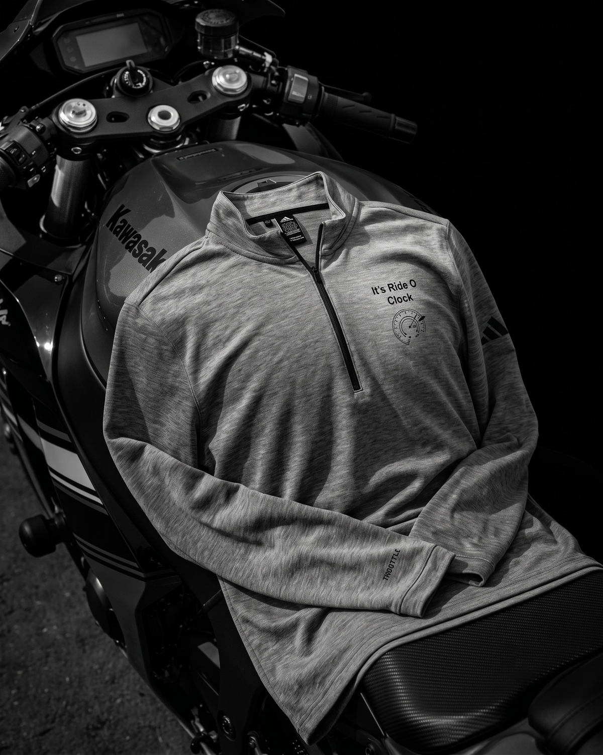 Adidas + Throttle Therapy "It's Ride O Clock" UV Protection Riding Layer