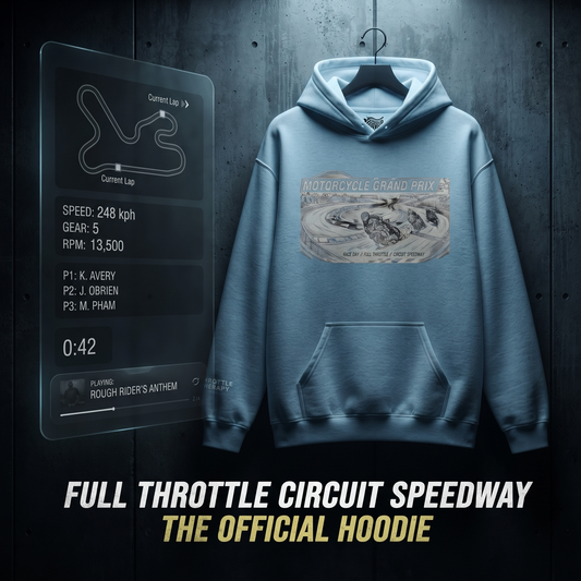 The Grand Prix Moto Thermal Hoodie — Vintage Racing Track Graphic