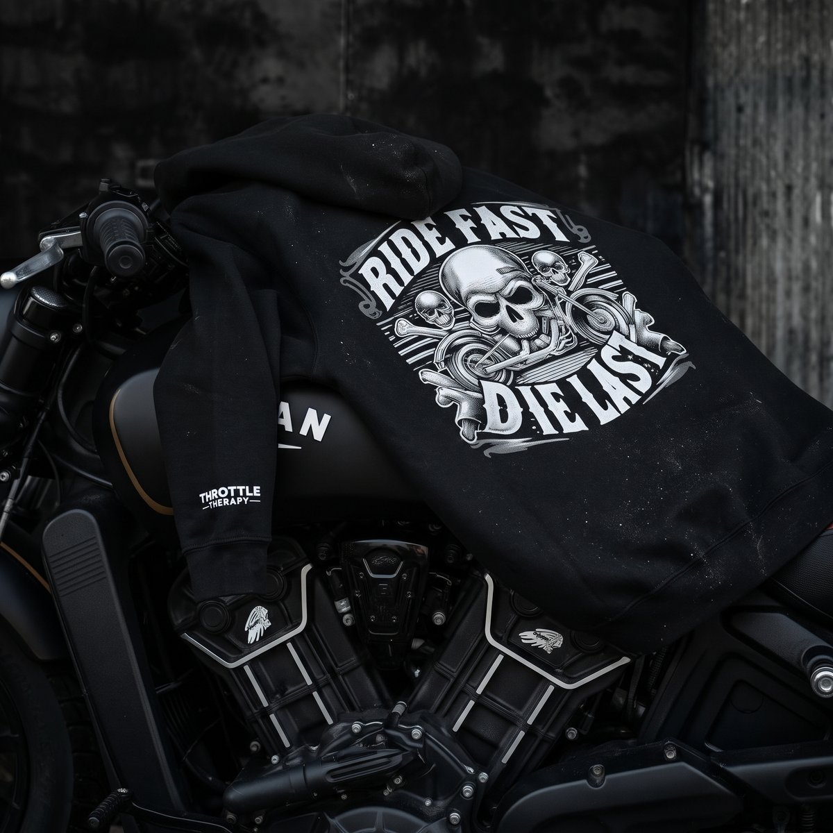 Ride Fast Die Last – The Reaper Heavyweight Moto Hoodie