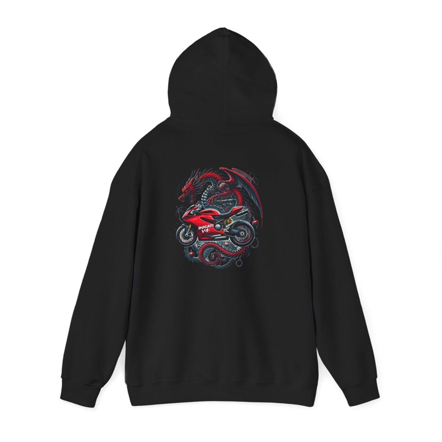 Ducati V4 Red Dragon Hoodie – Fire Meets Fury on Two Wheels