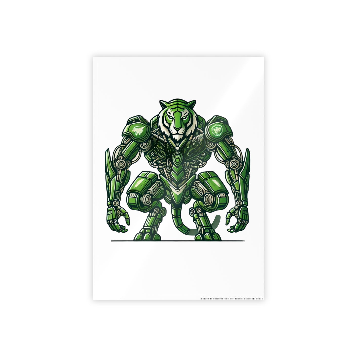 Kawasaki Green Mecha Tiger Gloss Poster —  Art Print