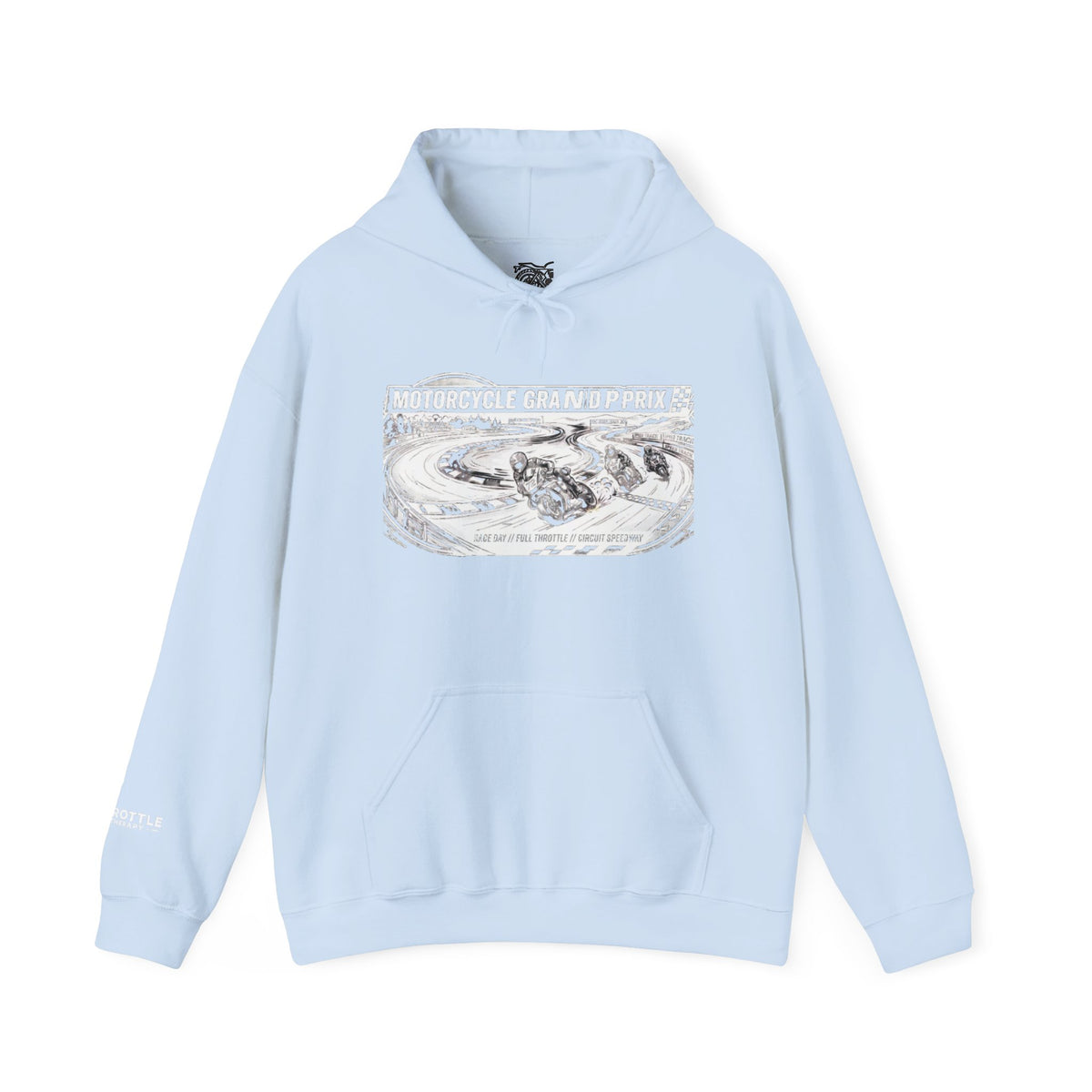 The Grand Prix Moto Thermal Hoodie — Vintage Racing Track Graphic