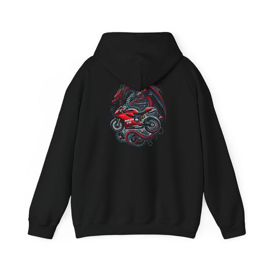 Ducati V4 Red Dragon Hoodie – Fire Meets Fury on Two Wheels