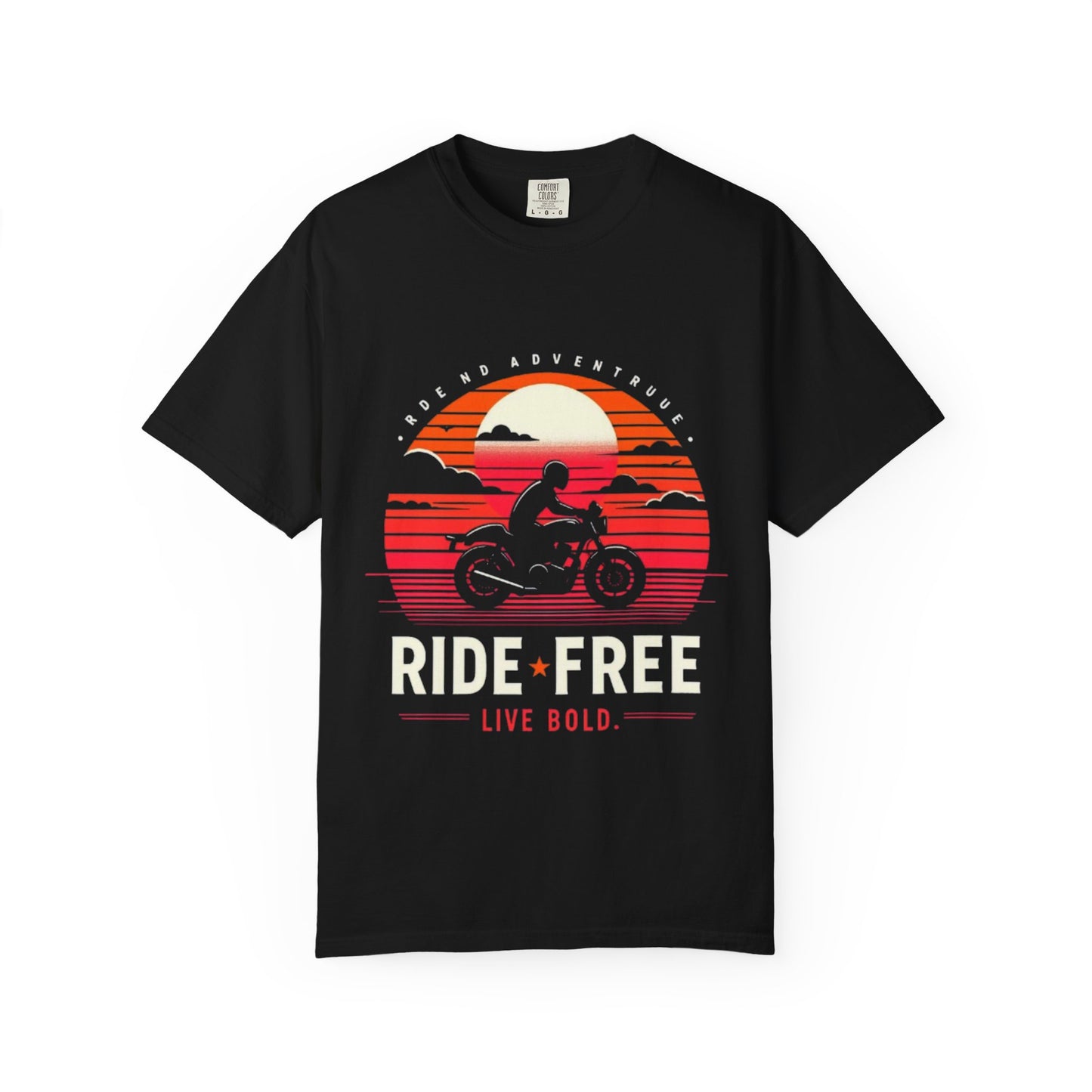 Ride Free Sunset Tee – Live Bold. Ride Forever.