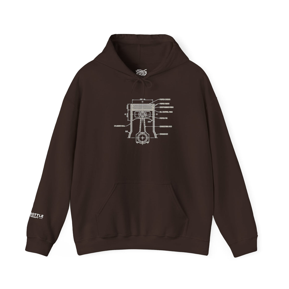 Piston Blueprint Riding Hoodie - Ride with the pulse of power.