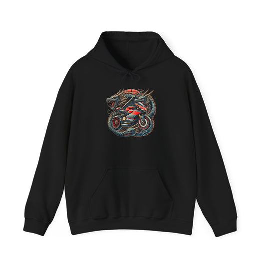 Ducati vs. Dragons – Panigale V4 Inspired Outlaw Biker Hoodie