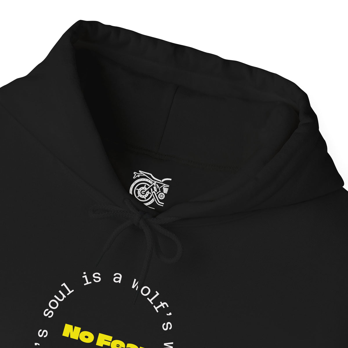 The Midnight Wolf Rider - Premium Handcrafted Moto Fleece Hoodie