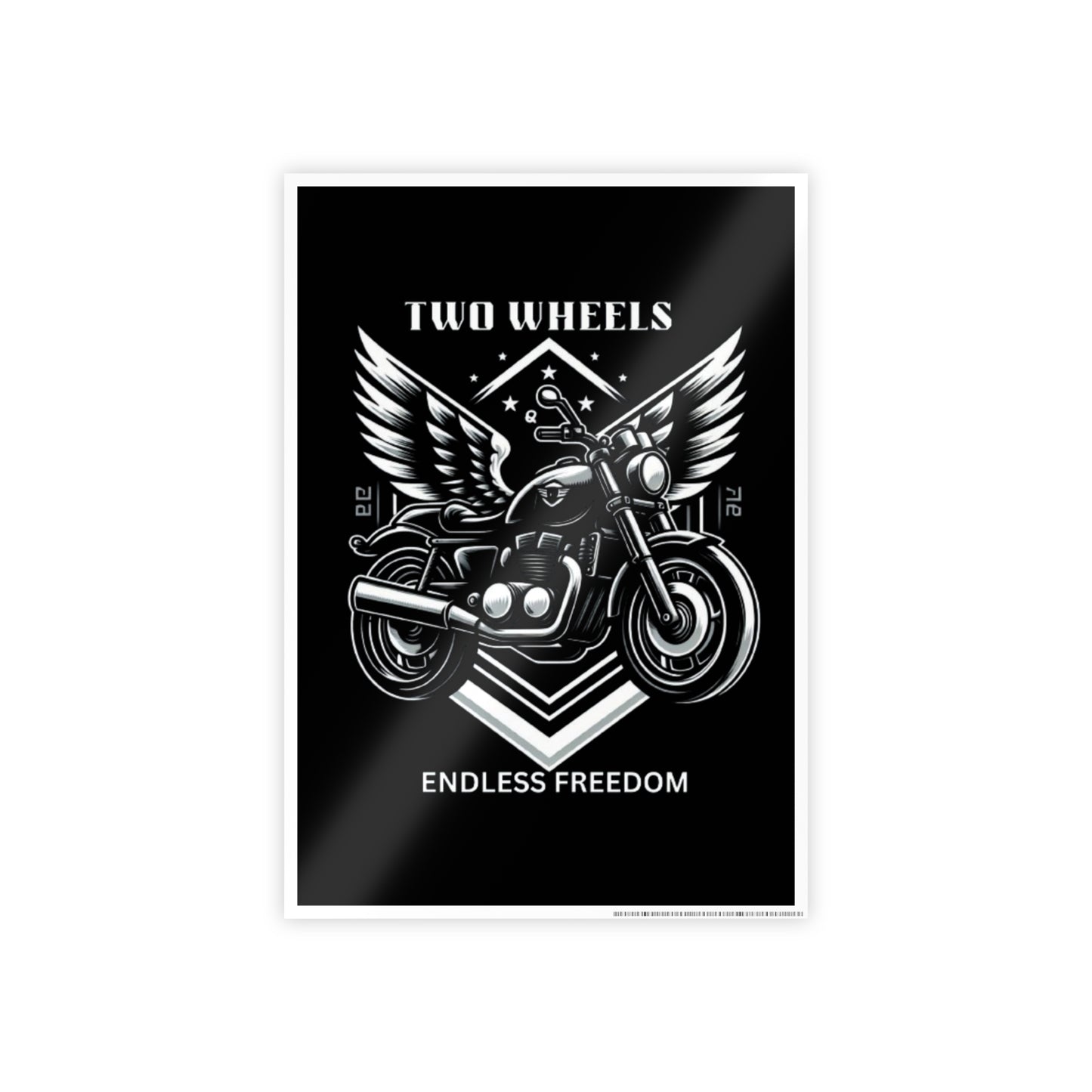 Motorcycle Poster – "Two Wheels, Endless Freedom" Gloss Art Print