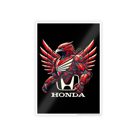 Honda Red Mecha Eagle Gloss Poster