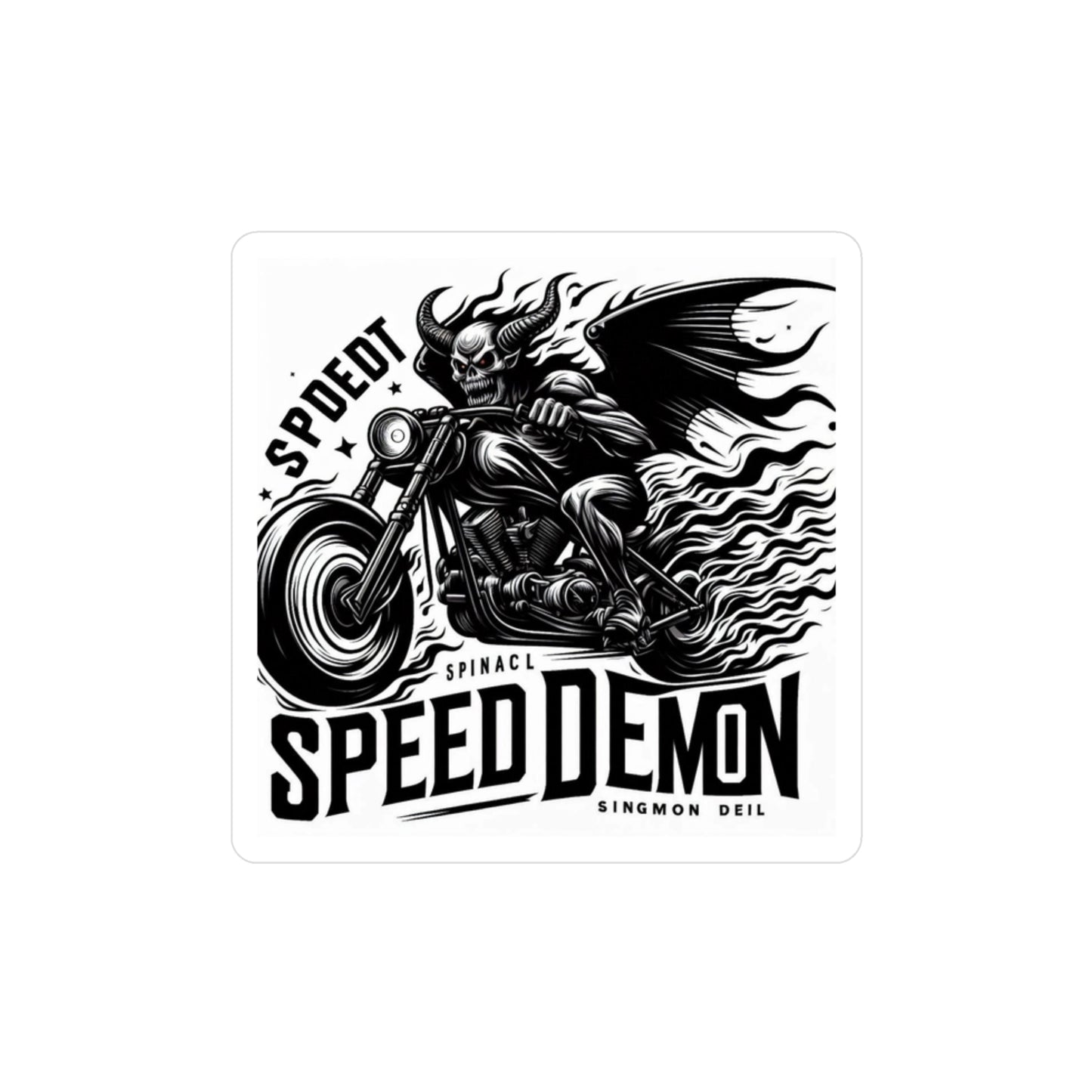 Speed Demon Motorcycle Vinyl Sticker — Kiss-Cut Decal