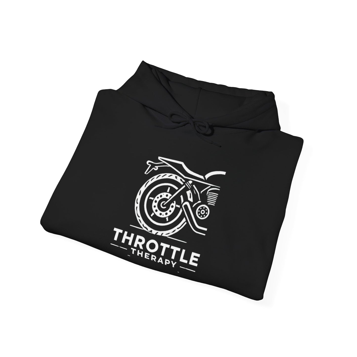 Throttle Therapy – Vintage Motorcycle Biker Hoodie for True Riders