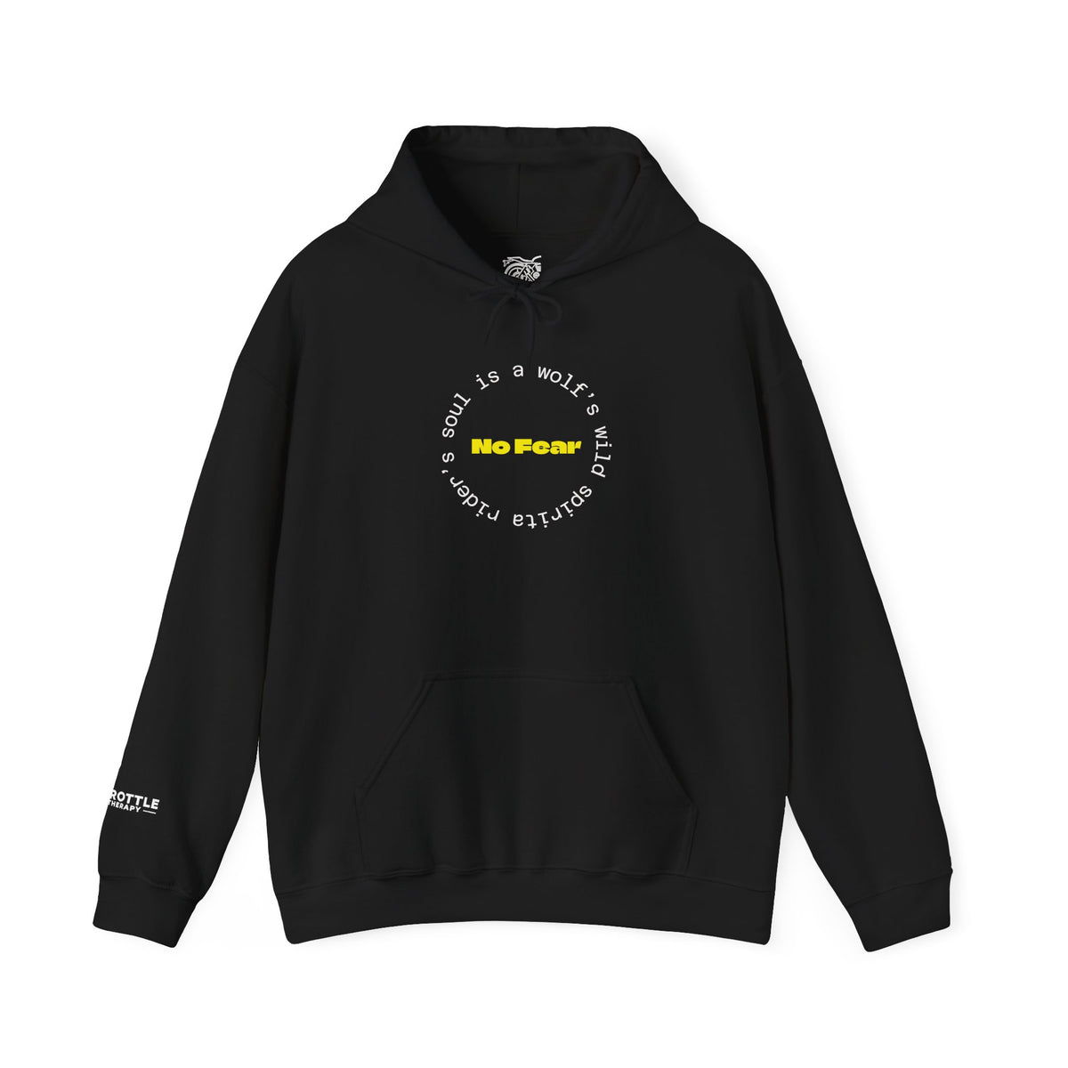 The Midnight Wolf Rider - Premium Handcrafted Moto Fleece Hoodie